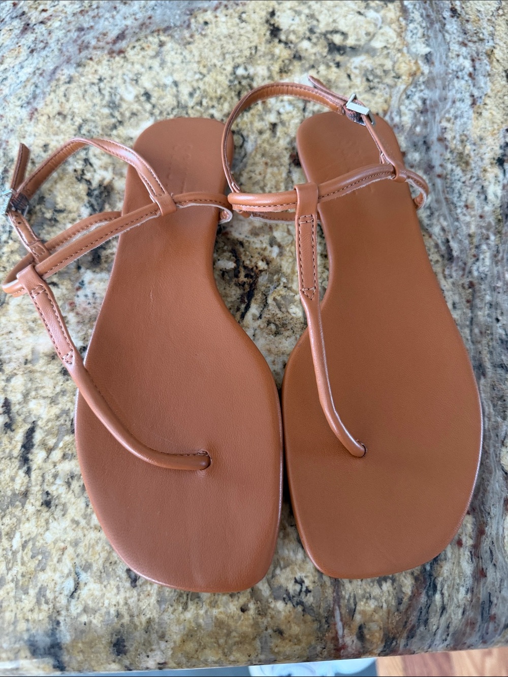 Classic T-Strap Women's Sandals in Tan